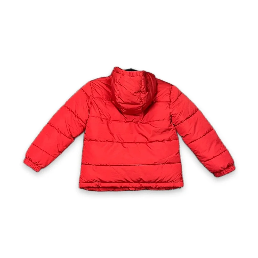 Swiss Tech Puffer Jacket Boys Medium (8) Red Insulated Camping Wind Proof Hooded